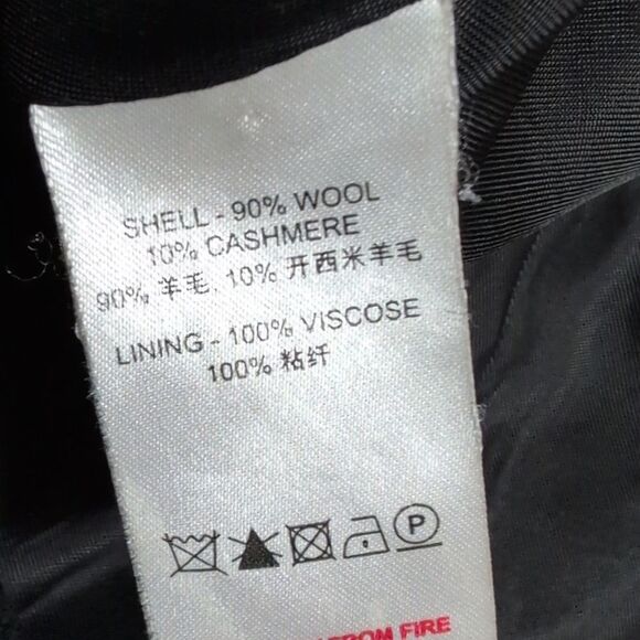 Reiss Lupin black Wool cashmere 3 button military-style jacket size XS - Picture 7 of 11